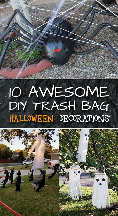 best way to fake a garbage bag|trash bag ideas for halloween.